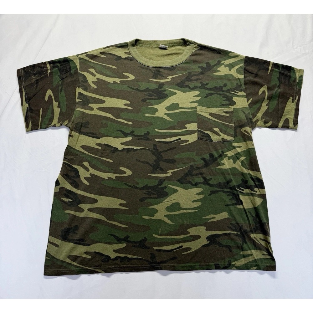 Vintage Ranger Camo Pocket Shirt XL Hunting Outdoors 90s tee USA outdoor